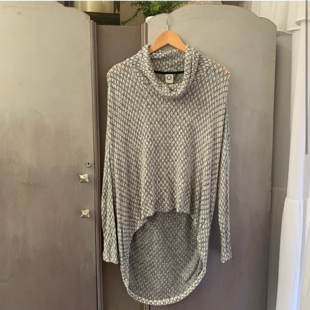 Anthropologie Akemi + Kin Cowl Neck Hi Lo Long Sleeve Sweater - Picture 2 of 7